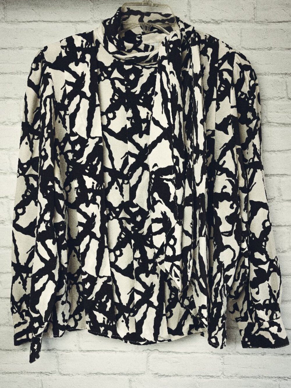 Vintage 80s 100% Silk Charlotte Ford Blouse